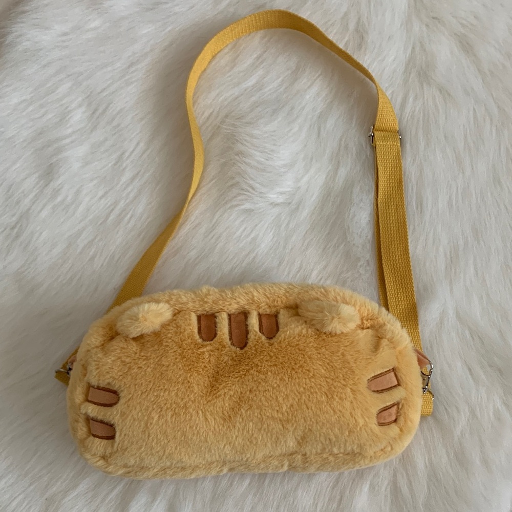 Yellow Plush Kids Shoulder Bag game bag 12”x 7”x3”
